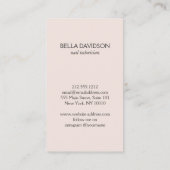 Nail Salon Monogram on Peach Nail Polnisch Visitenkarte (Rückseite)