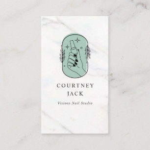 Nail Salon Nail Stylist Manicurist Luxus Marmor Visitenkarte