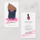 Nail Salon Nail Stylist Nail Artist Beautiful Hand Visitenkarte (Vorne/Hinten)