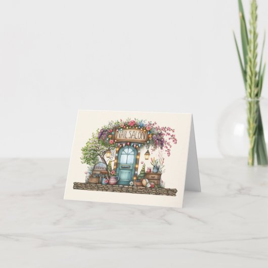 Nail Salon Note Card oder Vielen Dank Dankeskarte (Vorderseite)