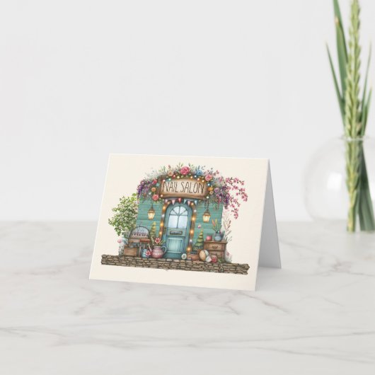 Nail Salon Note Card oder Vielen Dank Dankeskarte (Vorderseite)