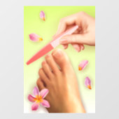 Nail Salon Pedicure Floral Realistisch Fensteraufkleber (Blatt)