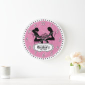 Nail Salon Personalizable Wall Clock Große Wanduhr (Zuhause)