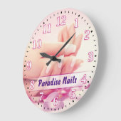 Nail Salon Personalizable Wall Clock Große Wanduhr (Winkel)