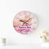 Nail Salon Personalizable Wall Clock Große Wanduhr (Zuhause)