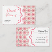 Nail Salon Pink Schwarz Muster bearbeitbar Visitenkarte (Vorne/Hinten)