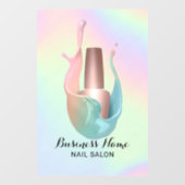 Nail Salon Polnische Flasche Pastel Unicorn Splash Fensteraufkleber (Blatt)