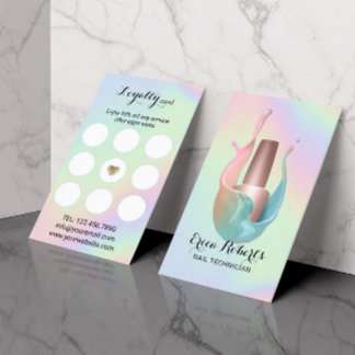 Nail Salon Polnische Flasche Pastel Unicorn Splash Treuekarte