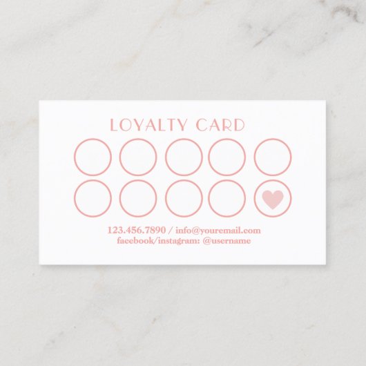 Nail Salon Polnische Flasche Sketch rot Rosa Treuekarte (Rückseite)