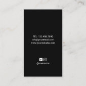 Nail Salon Polnische Rose Gold Metallmanikurin Visitenkarte (Rückseite)