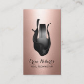 Nail Salon Polnische Rose Gold Metallmanikurin Visitenkarte (Vorderseite)