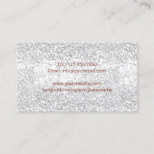 Nail Salon Polnischer Flasche Moderne Silberreihen Visitenkarte (Rückseite)