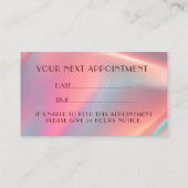 Nail Salon Polnischer Flaschengitter Terminkarte (Rückseite)