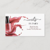 Nail Salon Polnischer Flaschengitter Terminkarte (Vorderseite)