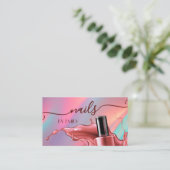 Nail Salon Polnischer Flaschengitter Treuekarte (Stehend Vorderseite)