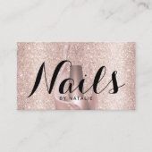 Nail Salon Polnischer Manikurist Luxus Rose Gold Visitenkarte (Vorderseite)