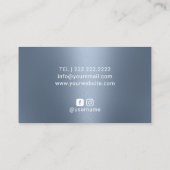 Nail Salon Polnischer Manikurist Modern Dusty Blue Visitenkarte (Rückseite)