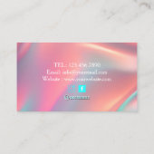 Nail Salon Polnischer Manikurist Pastel Holographi Visitenkarte (Rückseite)