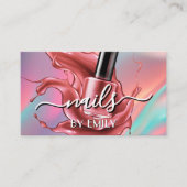Nail Salon Polnischer Manikurist Pastel Holographi Visitenkarte (Vorderseite)