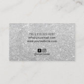 Nail Salon Polnischer Manikurist Rose Gold Silber Visitenkarte (Rückseite)