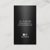 Nail Salon Polnischer Schwarz & Gold Manikurist Visitenkarte (Rückseite)