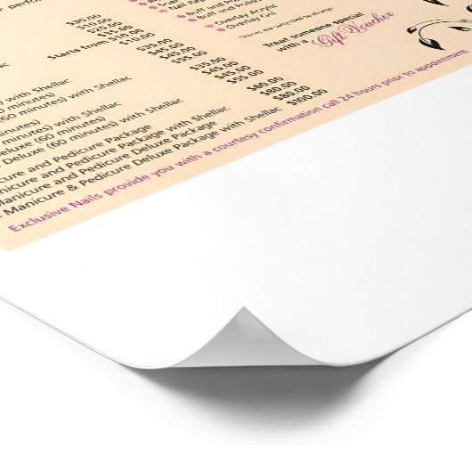 Nail Salon Posters Poster (Ecke)
