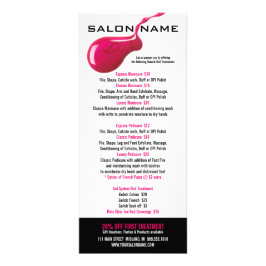 Nail Salon Price List Rack Cards Werbekarte