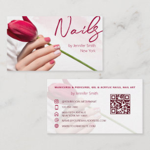 Nail Salon QR Code Visitenkarte