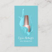 Nail Salon Rose Gold Polnisch Türkisbrocken Visitenkarte (Vorderseite)