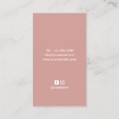 Nail Salon Rose Gold Polnischer Splash Manikurist Visitenkarte (Rückseite)