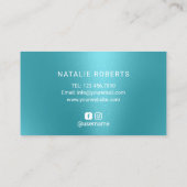 Nail Salon Rose Gold Tropfen Türkische Typografie Visitenkarte (Rückseite)