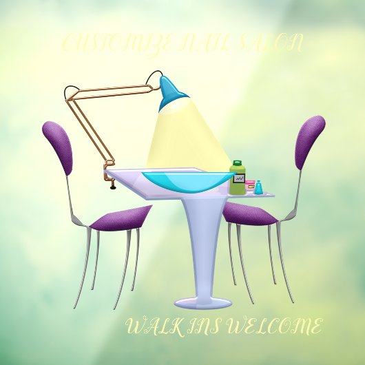 Nail Salon Shop Business anpassen Fensteraufkleber (Blatt 3)