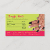 Nail Salon Technician Business Card Visitenkarte (Vorderseite)
