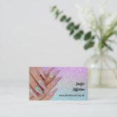 Nail Salon Termin Business Card Treuekarte (Stehend Vorderseite)