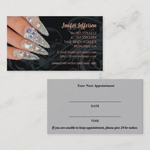 Nail Salon Termin Visitenkarte Treuekarte