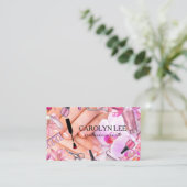 Nail Salon Tools Equipment | Manikarierte Hände Visitenkarte (Stehend Vorderseite)