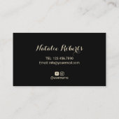 Nail Salon Trendy Glam Glitzer Agate Manicure Visitenkarte (Rückseite)