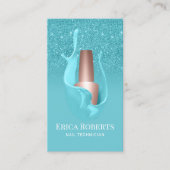 Nail Salon Türkis Polnischer Splash Makeup Artist Visitenkarte (Vorderseite)