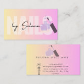 Nail-Salon-Visitenkarte für Textlogo Visitenkarte (Vorne/Hinten)