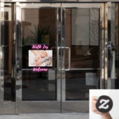 Nail Salon Walk Ins Welcome Hands Nails Picture Fensteraufkleber (Büro Tür)