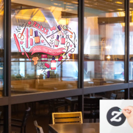 Nail Salon Walk Ins Welcome Nail Pedicure Herz Fensteraufkleber