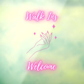 Nail Salon Walk Ins Welcome Pink Fensteraufkleber (Blatt 3)