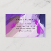 Nail Salon Watercolor Paint Spritzer Visitenkarte (Rückseite)