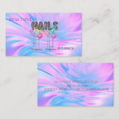 Nail Salon Woman Nail Polnischer Holografischer Op Visitenkarte (Vorne/Hinten)