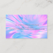 Nail Salon Woman Nail Polnischer Holografischer Op Visitenkarte (Rückseite)