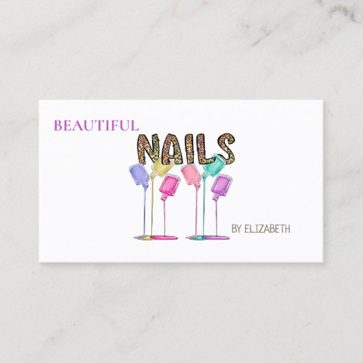 Nail Salon Woman NailPolnische Visitenkarte (Vorderseite)