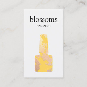 Nail Salon Yellow Gold Glitzer Visitenkarte