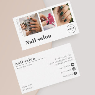 Nail Shop macht Salonnägel Foto Visitenkarte
