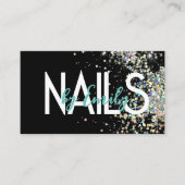 Nail Studio Designer Galaxy Art Aquamarin Black Visitenkarte (Vorderseite)