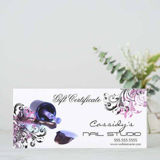 Nail Studio Geschenkzertifikat (Stehend Vorderseite)